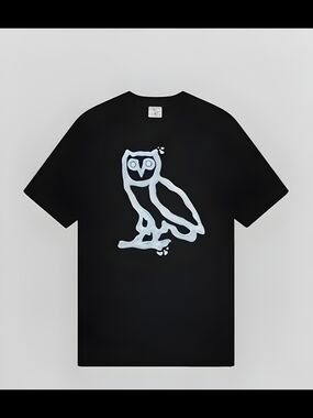 Owl Graphic Black Bird T-Shirt - Unbranded
